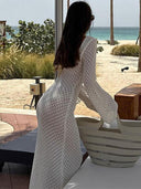 Soleil Deep V-Neck Chiffon Dress