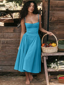 Flattering Waistline Sun Dress for Effortless Style