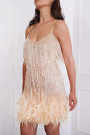 Sequined Fringe Cocktail Dress for Glamorous Nights