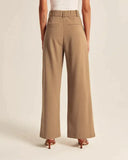 Chic High Waisted Wide Leg Trousers