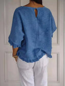 Chic Ruffled Blouse in Quality Fabric