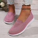 Chic Solid Color Knit Sneakers for Women
