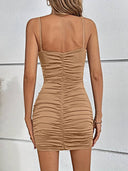 Chic Wrap Mini Dress with Spaghetti Straps