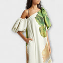 Floral Asymmetrical Maxi Dress for Events
