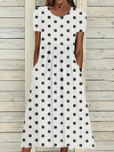 Chic Polka Dot Midi Dress for Spring/Summer