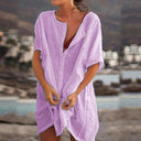Chic Solid Color Oversized Dress