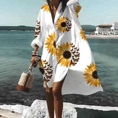 Artistic Knee-Length Dress with Distinctive Design