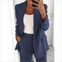 Chic Women's Blazer Set - Flattering Design