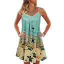 Chic Sleeveless Beach Dress with Vibrant Print