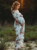 Floral Midi Maternity Dress with Side Slit