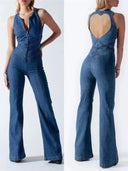 Chic Heart Cutout Bodycon Jumpsuit Design