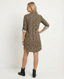 Leopard Print Dress with Stylish Split Hem