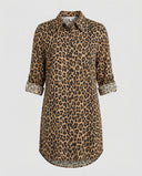 Leopard Print Dress with Stylish Split Hem