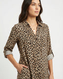 Leopard Print Dress with Stylish Split Hem
