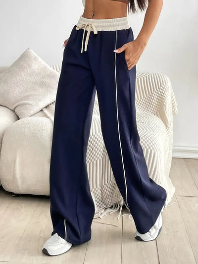 Stretchy Wide Leg Jogging Pants for Everyday Wear
