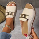 Stylish Buckle Flat Sandals for Summer Adventures