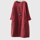 Chic Corduroy Midi Dress for Every Occasion