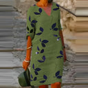 Chic Women's Summer Dress with Leaf Design