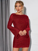 Chic Sequin Dress with Full Sleeves