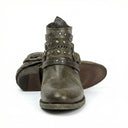 Vintage-Inspired Chain Accent Ankle Boots