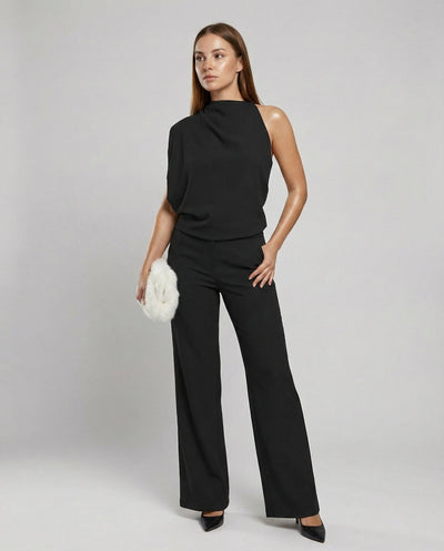 Chic Round Neck Jumpsuit for All Occasions