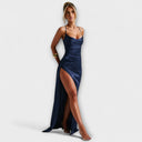 Krissi - Marine Blue Maxi Dress for Summer Events