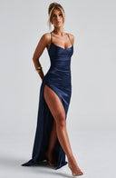 Navy Blue Maxi Dress for Effortless Style