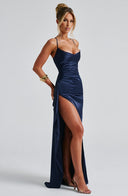 Navy Blue Maxi Dress for Effortless Style
