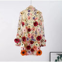 Artisan Craft Floral Design Dress