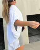 Trendy Oversized Studded Tee