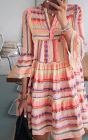 Bohemian Ethnic Pattern Midi Dress
