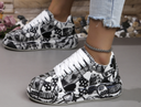 Trendy Women's Graffiti Print Sneakers