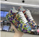 Trendy Women's Graffiti Print Sneakers