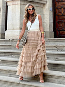 Layered Tulle Maxi Skirt for Effortless Style