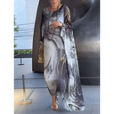 Chiffon Marble Print Dress for Chic Style