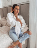 Freya White Muslin Blouse - Stylish & Chic