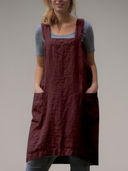Cotton-Linen Apron Dress with Pockets
