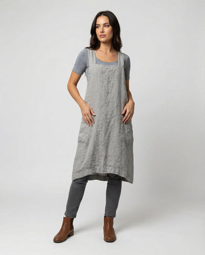 Cotton Apron Dress with Pockets - Stylish & Functional