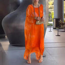 Chiffon Marble Print Dress for Chic Style