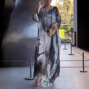 Chiffon Marble Print Dress for Chic Style