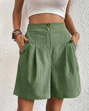 High Waisted Women's Wide Cut Shorts