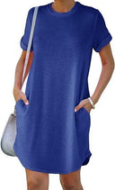 Chic Gray Short Sleeve Dress