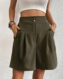Chic High-Waisted Women's Shorts with Wide Cut