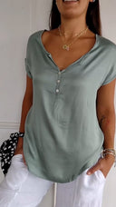Stylish Women's V-Neck Blouse in Chic Design