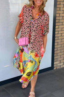 Chic V-Neck Leopard Print Dress