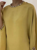 Chic American Pearl Dress Ensemble