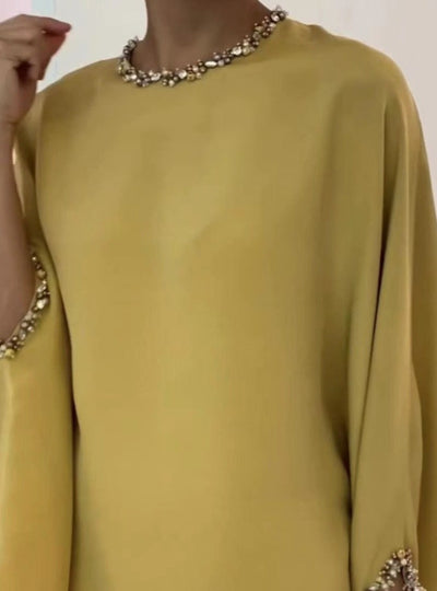 Chic American Pearl Dress Ensemble