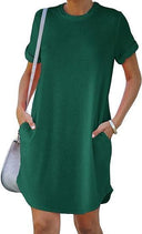 Chic Gray Short Sleeve Dress