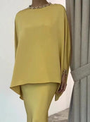 Chic American Pearl Dress Ensemble