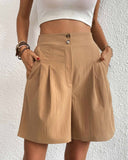 Chic High-Waisted Women's Shorts with Wide Cut